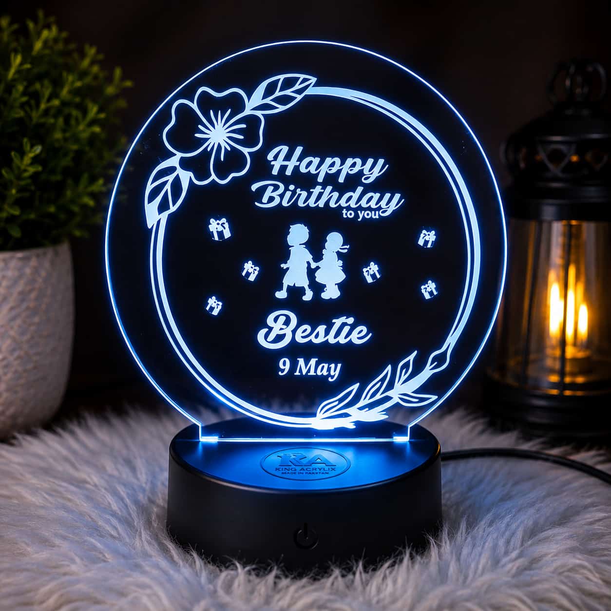 Customize LED Name Lamp | Gift for Wife, Gift for Husband, Gift for Mom & Gift for Dad