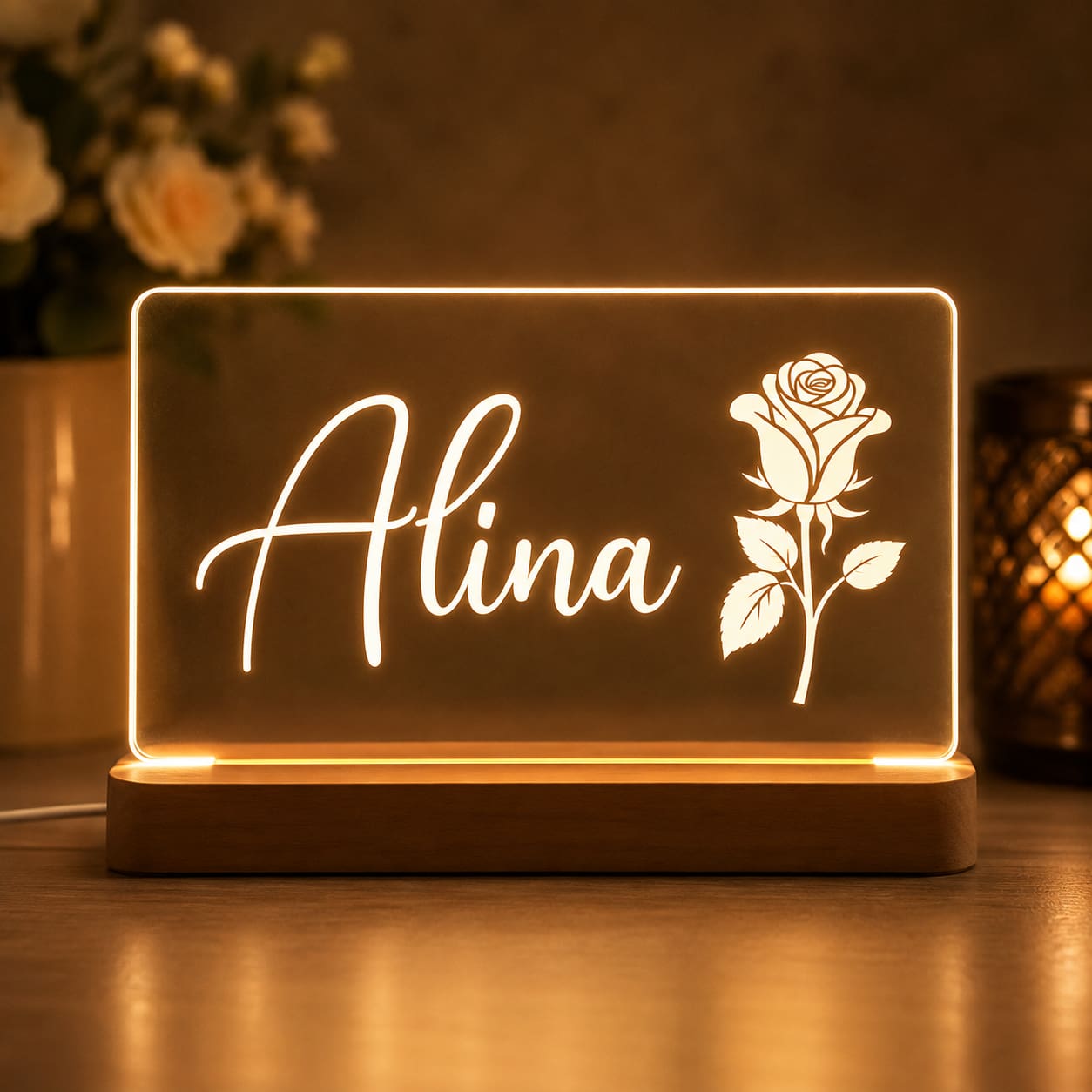 Customize LED Name Lamp | Gift for Wife, Gift for Husband, Gift for Mom & Gift for Dad