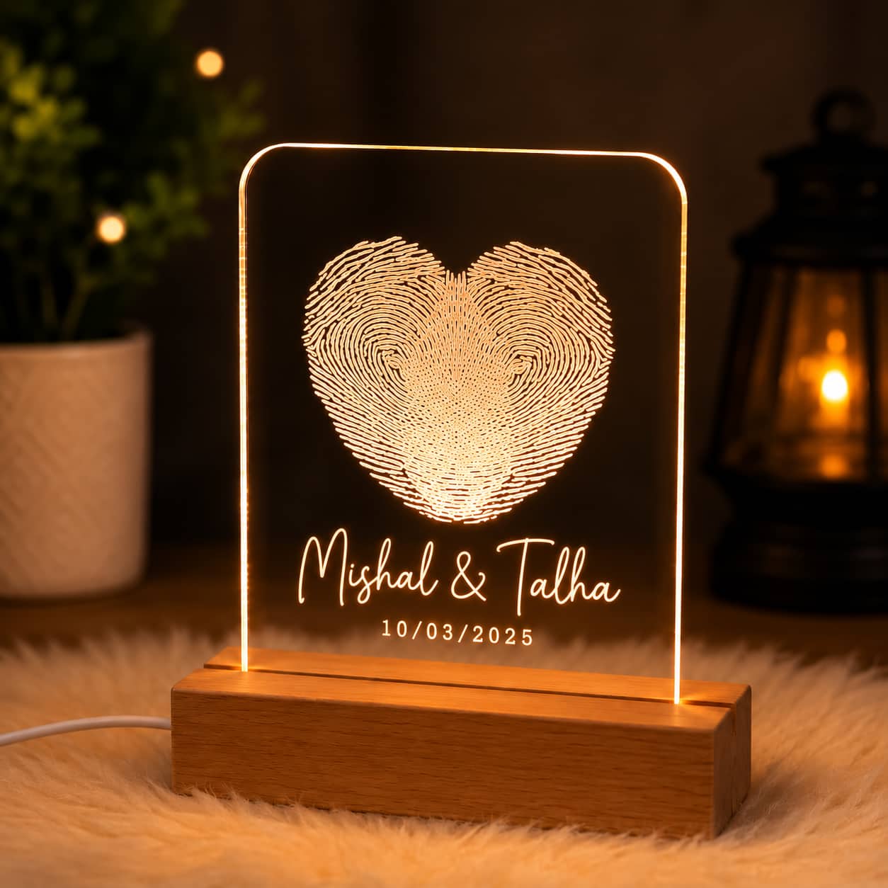 Customize LED Name Lamp | Gift for Wife, Gift for Husband, Gift for Mom & Gift for Dad